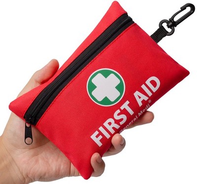 Mini First Aid Kit 110 Piece Travel Emergency Supplies Red