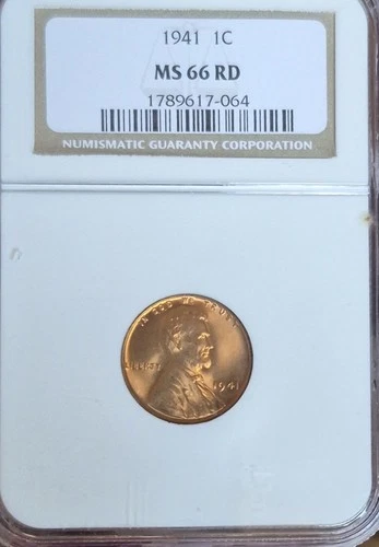 1941p Wheat Penny ms66  Gem