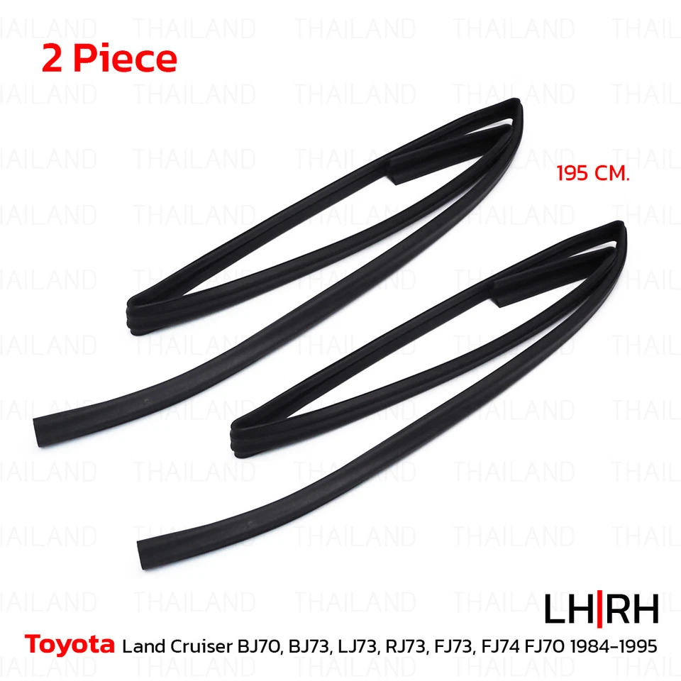 Lh+Rh Glass Run Channel Front Window For Toyota Land Cruiser FJ73 1984 - 1995 - Imagem 3 de 4