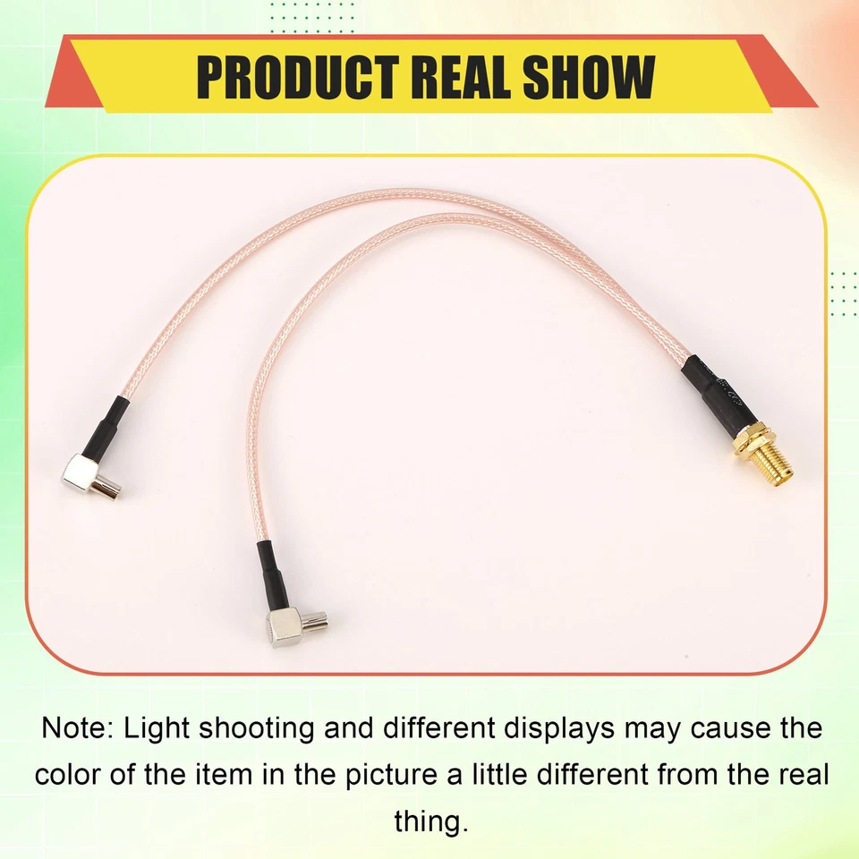 8 inch SMA Female to Y type 2 X TS9 Angle Male Connector Splitter Combiner5667 - Image 3 of 4