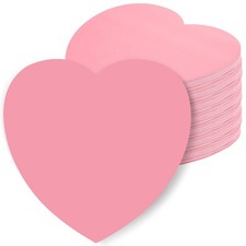 72 PCS Pink Paper Heart Cutouts, 6 Inch, Large, Valentines, Classroom Decor