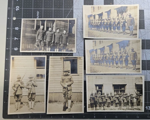 LOT OF 6 B&W Pictures WWI World War 1 US Soldiers Sergeant Buttorworth