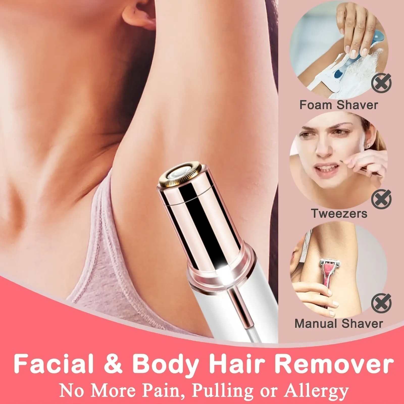 Flawless Facial Hair Remover Painless Hair Removal Trimmer Epilator Women Shaver