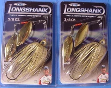 2 ~ "LONGSHANK" 3/8 oz Spinnerbait Golden Shiner DWGG-025 Guy Eaker Edition