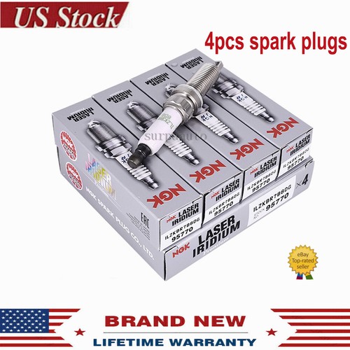 4 Pack Iridium Spark Plugs NGK ILZKBR7B8DG 95770 for 2007-2016 Mini Cooper 1.6L