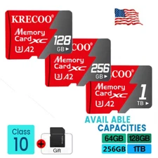 Micro SD Card 64GB 128GB 256GB 1TB Memory Card Class 10 TF Card Wholesale Lot