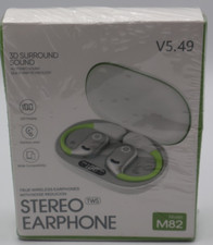 3d surround sound v5.49 stereo earphones Model M82 Black New in plastic