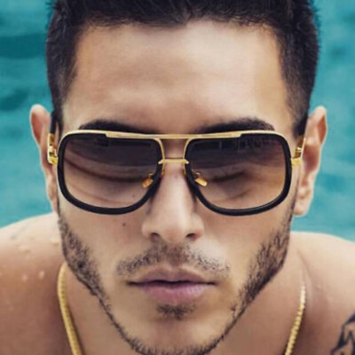 Oversize Fashion Design Men Pilot Square Sunglasses New Style Gradient  Shades