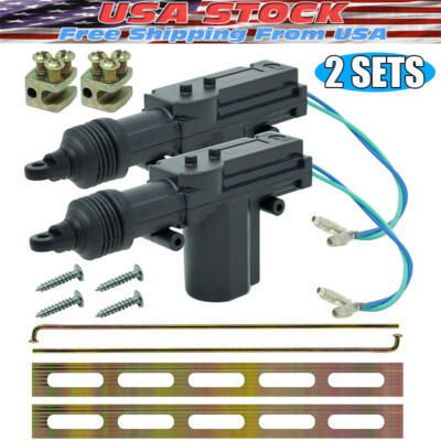 2x Universal Car Auto Heavy Duty Power Slave Door Lock Actuator Motor 2 Wire 12V