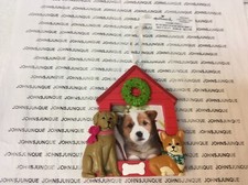 HALLMARK DOG PHOTO FRAME HALLMARK New with tag Resin NOT DATED Picture Opening