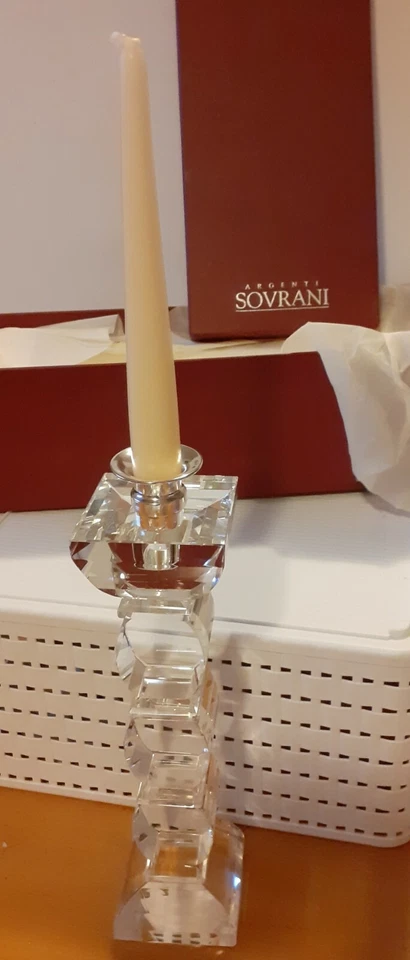  Candelabro Sovrani argento e vetro - Immagine 3 di 4
