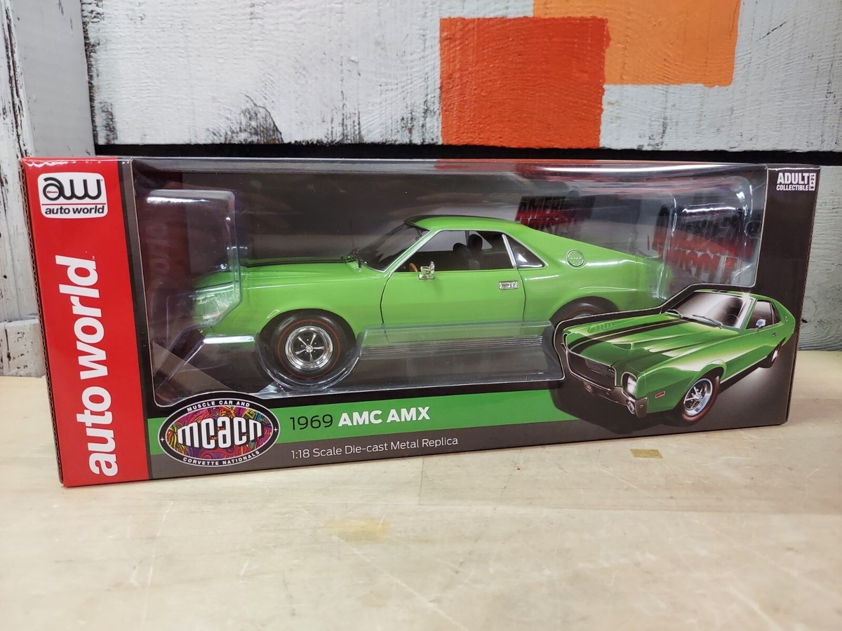 オートワールド 1/18 1969 AMC AMX Auto World Mcacn 1969 AMC AMX 1:18 Die-Cast Metal Replica