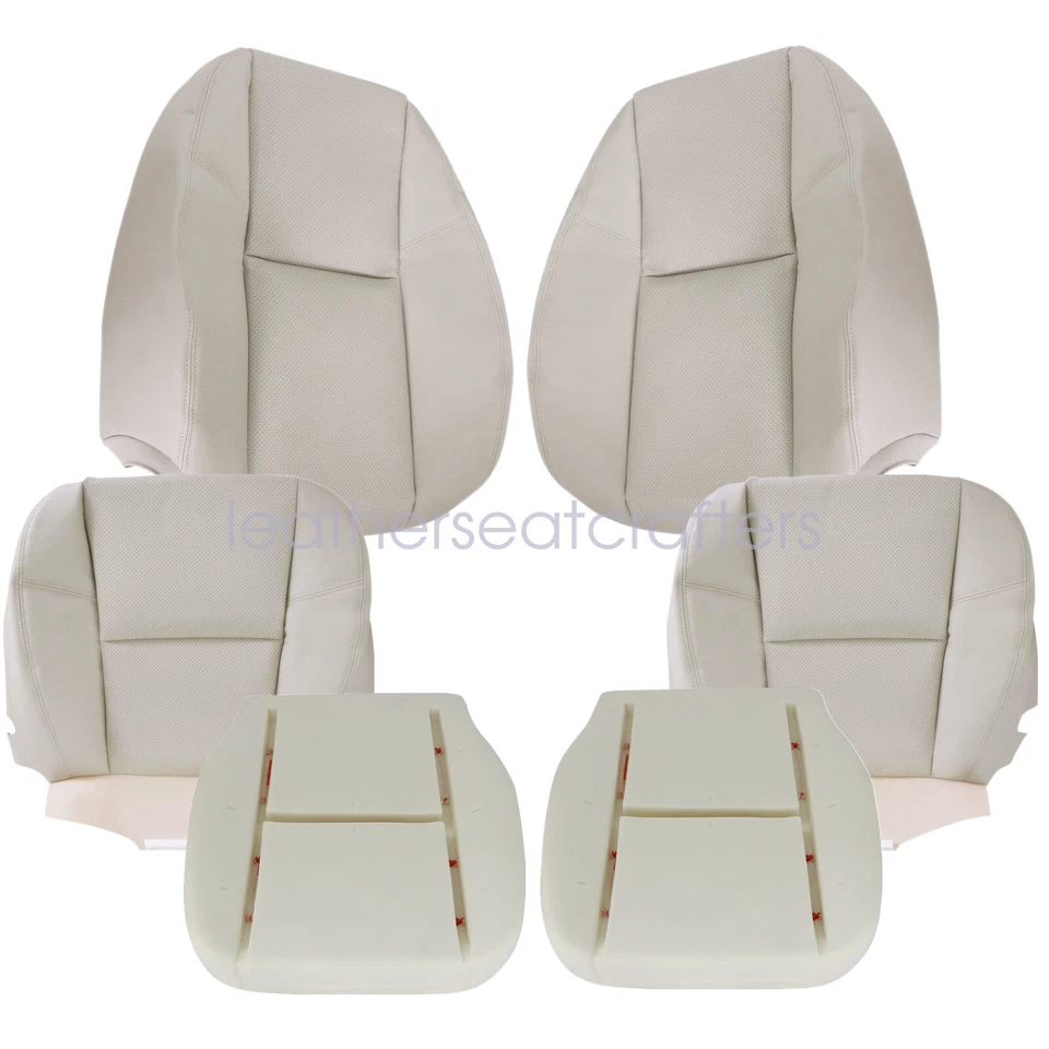 Fits 2007-2008 Cadillac Escalade Front Leather AC Seat Cover & Foam Cushion Tan Foto 2 de 4