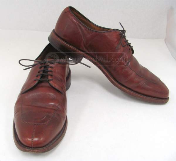 ALLEN EDMONDS `Delray` Brown Leather Split Toe Dress Shoes  display picture 1