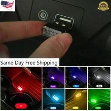 1* USB LED Car Interior Light Neon Atmosphere Ambient Lamp Bulb Accessories