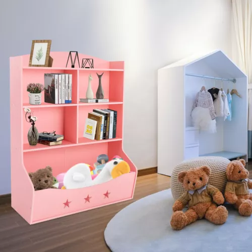 Kids Toy Storage Organizer, Kids Bookshelf, 3 Tier Children Bookcase and Bookshe - Picture 6 of 6