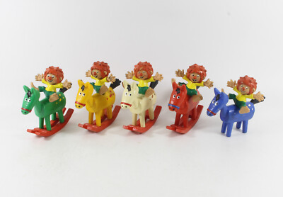 Pumuckl === 5 x Figur auf Schaukelpferd von Bully / Bullyland