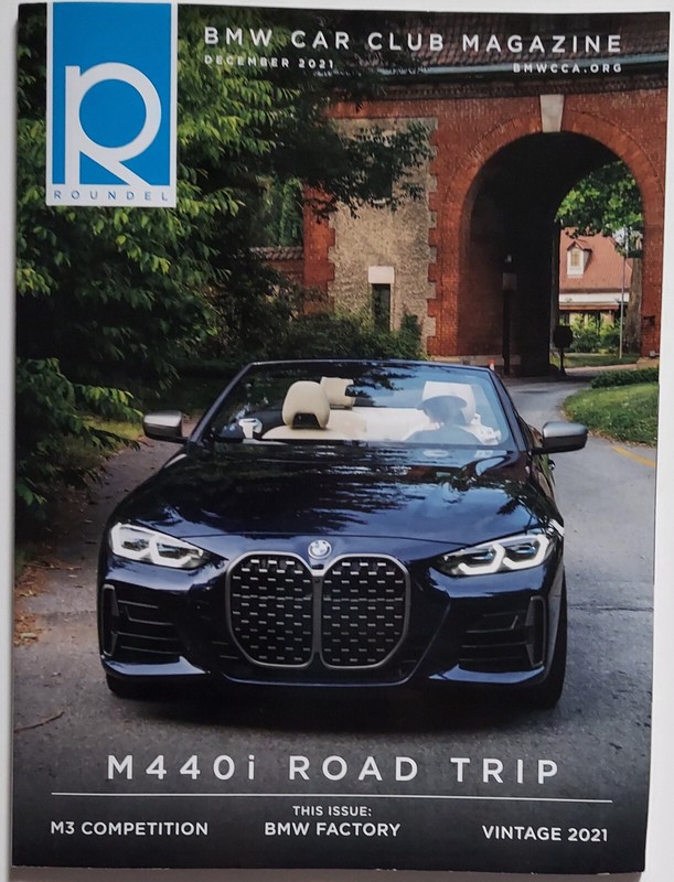BMW CAR CLUB ROUNDEL MAGAZINE DECEMBER 2021, M440i, M3 Competition, The Vintage