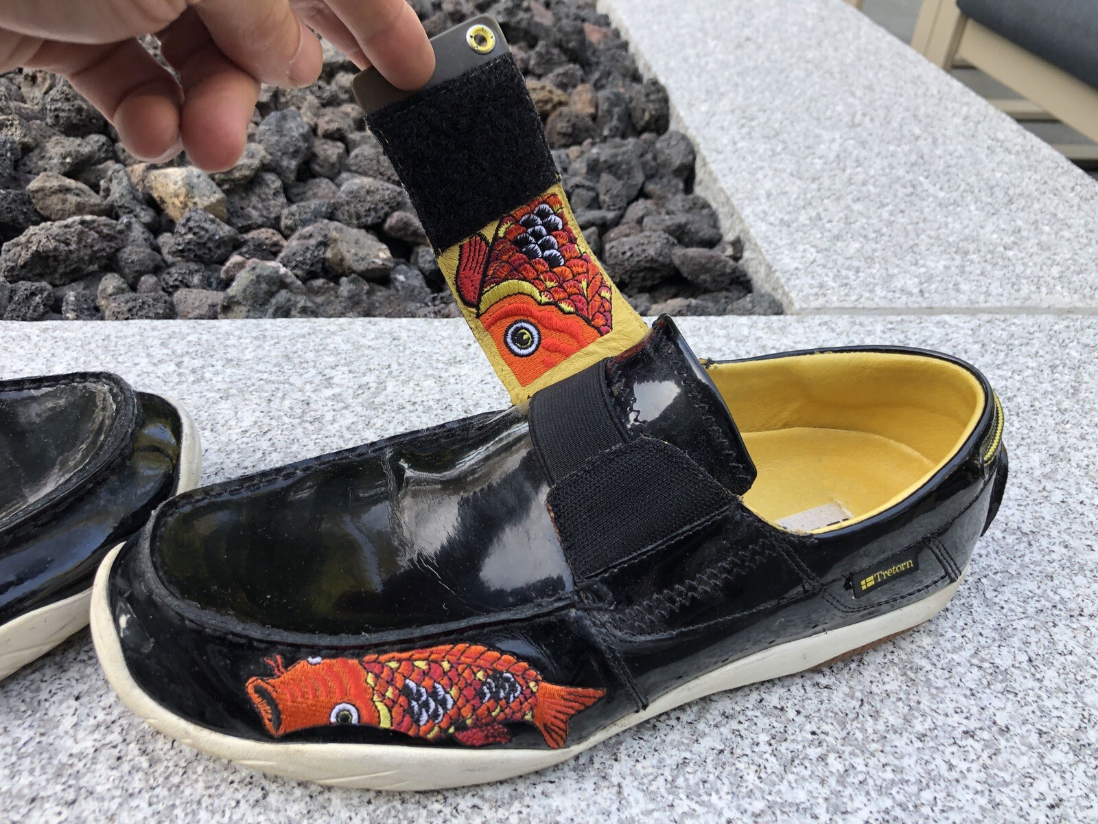 Ultra Rare Tretorn Mens Koi Fish Patent Leather Shoes… Gem