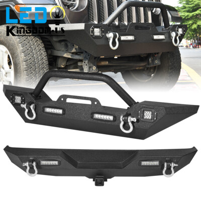 Front / Rear Bumper for 2018-2024 Jeep Wrangler JL Unlimited w/ LED Light D-Ring
