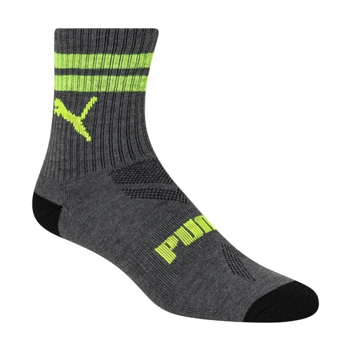 PUMA Boys' Kids' Low Crew Socks, 20-pair - BLACK/WHITE (Select Size: M, L) - Picture 6 of 7