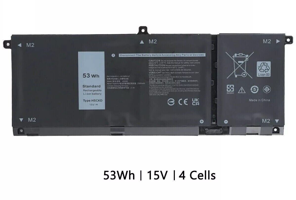 New 4 Cell 53wh 15V Battery H5CKD for Dell Vostro 5402 P130G002 | eBay
