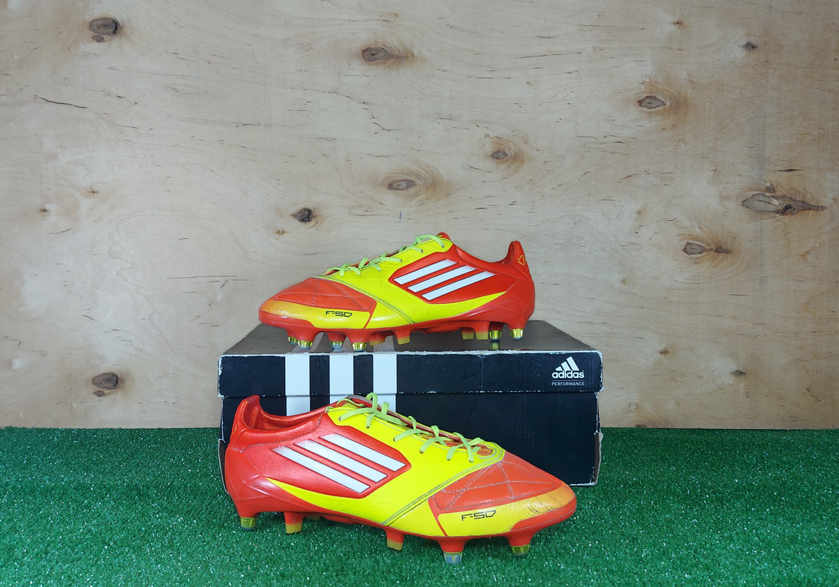 Adidas adizero F50 SG Leather V23966 Orange boots Cleats mens