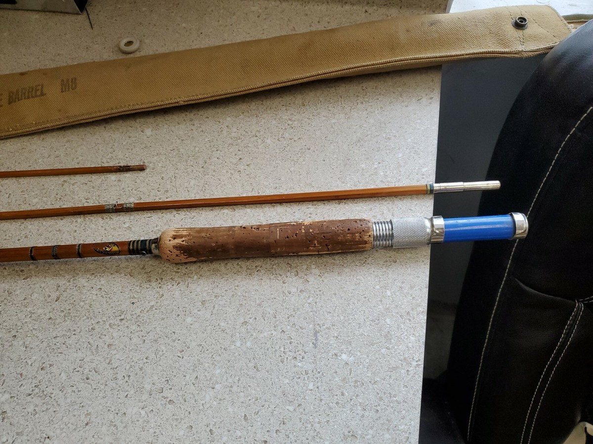 Antique Split Bamboo Montague Fly Fishing Rod 8.1' Clipper 3 pc | eBay