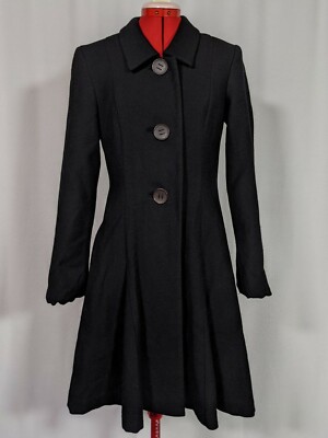 Hache Fall 2012 Runway Dark Blue Wool Edwardian Jacket Overcoat 42 