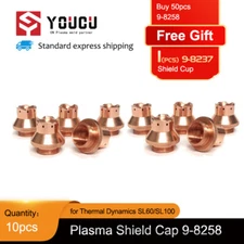 YOUCU 10pcs Plasma 9-8258 120A Shield Cap for Thermal dynamics SL60 SL100