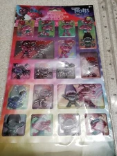 Trolls World Tour movie Dimensional stickers sheet SEALED new DreamWorks puffy