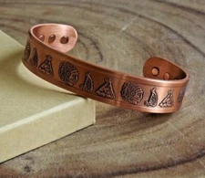 Copper Magnetic Bracelet Arthritis Pain Therapy Energy Cuff Cherokee Nation 