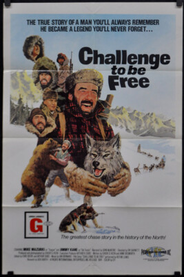 CHALLENGE TO BE FREE 1974 ORIGINAL 27X41 MOVIE POSTER MIKE MAZURKI VIC CHRISTY
