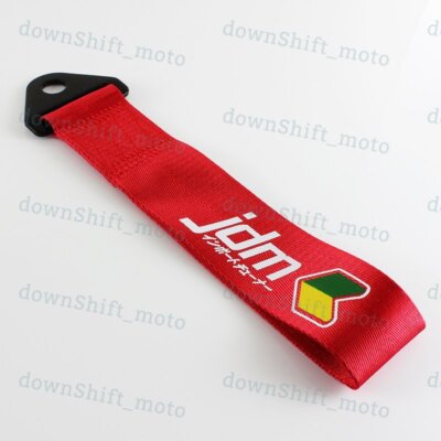 Racing Tow Hook JDM Style Red Towing Strap Hook - High Strength Recovery Hook For Front/Rear Bumper JDM Towing Strap