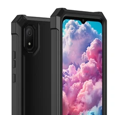 For Cloud Mobile Stratus C8 Case Full Body Protector Cover w/ Tempered Glass