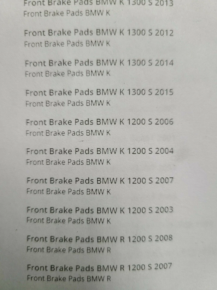 PASTILLAS FRENO DELANTERAS BMW GALFER CERÁMICA #FD271G1375 K 1300S 09-15 K 1200S 03-08 Foto 4 de 4