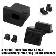 For S&W M&P 1.0 M2.0 Manual Thumb Safety Frame Plugs Left New Shape Right Plug.
