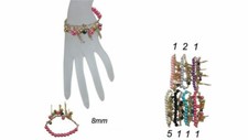 12 pcs Women's Girl Gold Bell Bead Bracelets Metal Assorted Colors Jewelry Lot