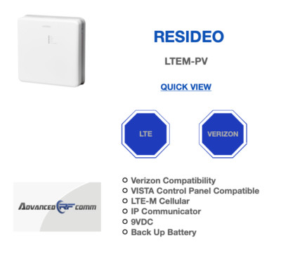 Resideo LTEM-PV Advanced Cellular Modular Alarm Communicator M/EXT LTE Verizon