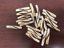 100 PCS LOOSE BEIGE CARVED PIPE TUBE WATER BUFFALO BONE BEADS 1 1/2