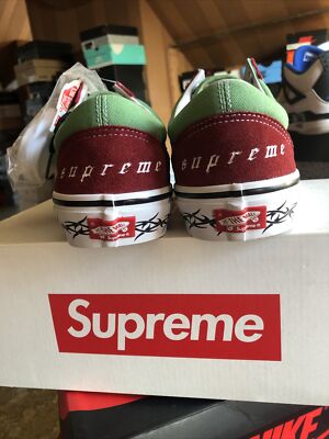 Supreme x Vans Old School collaboration product men's US size 9.5