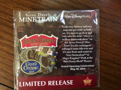 Disney World DMR 2014 Seven Dwarfs Mine Train Grand Opening Pin LIMITED RELEASE