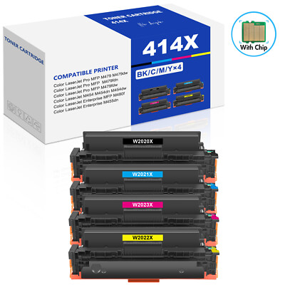 Toner WITH CHIP Compatible For HP W2020A 414A 414X Pro M454 M454dn  M479 dw Lot