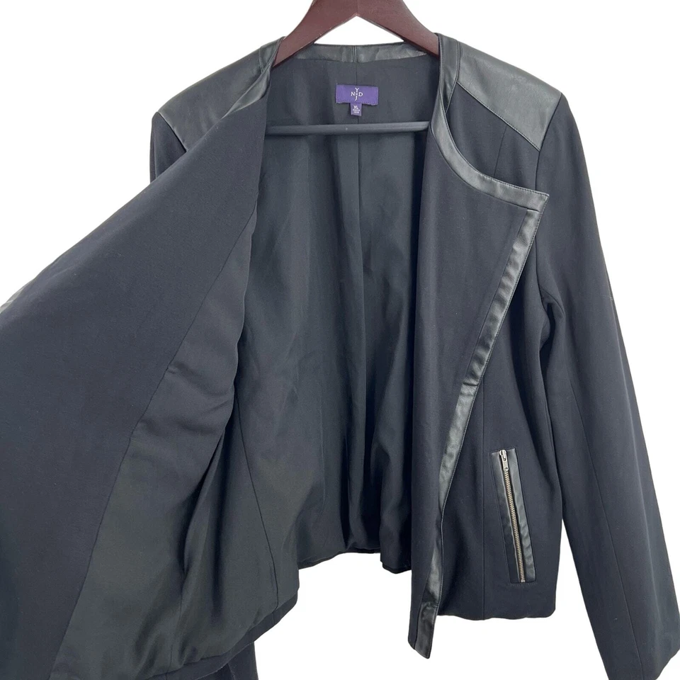 Chaqueta Moto NJDY XL Negra Tejida Elástica Cremallera Asimétrica  Foto 3 de 4