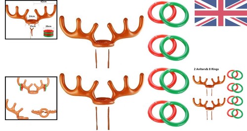 Adjustable Reindeer Antler Toss Game Set - Perfect for Family Holiday Gatherings - Picture 2 of 9