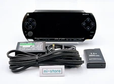 Sony PSP-1000 Black Console Region free w/adapter, battery - Very Good
