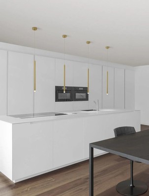 Nova Luce Pendelleuchte Hängeleuchte TRIMLE LED Gold Warmweiß Lampe 1-flammig