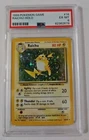 1999 PSA 6 Pokemon Raichu Holo Rare 014/102 Base Set Unlimited Agility & Thunder