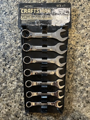 #ad Craftsman Professional Tool • 44101 • 7 Piece SAE Stubby Combination Wrench Set $85.00