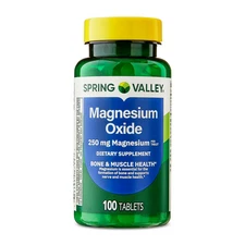 Spring Valley Magnesium 250 mg Tablets Bone & Muscle Health, 100 Ct